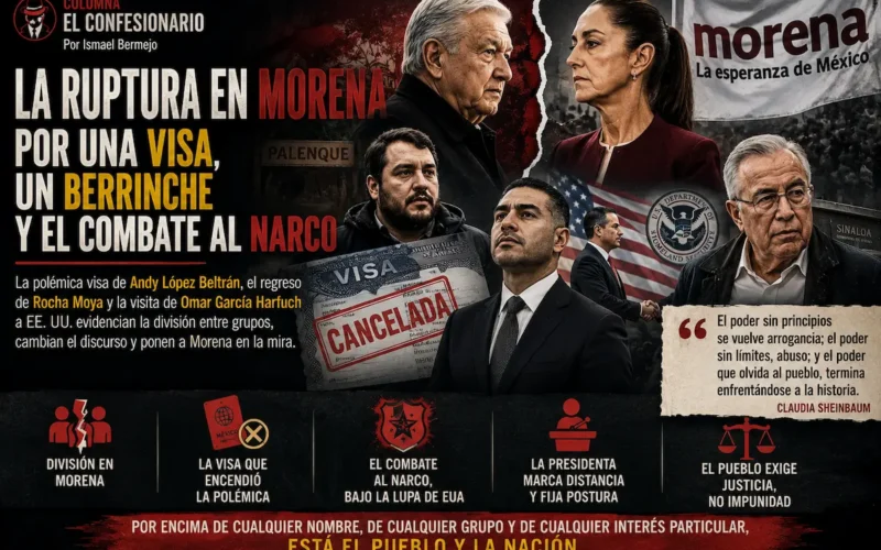 La ruptura en Morena por una visa, un berrinche y el combate al narco